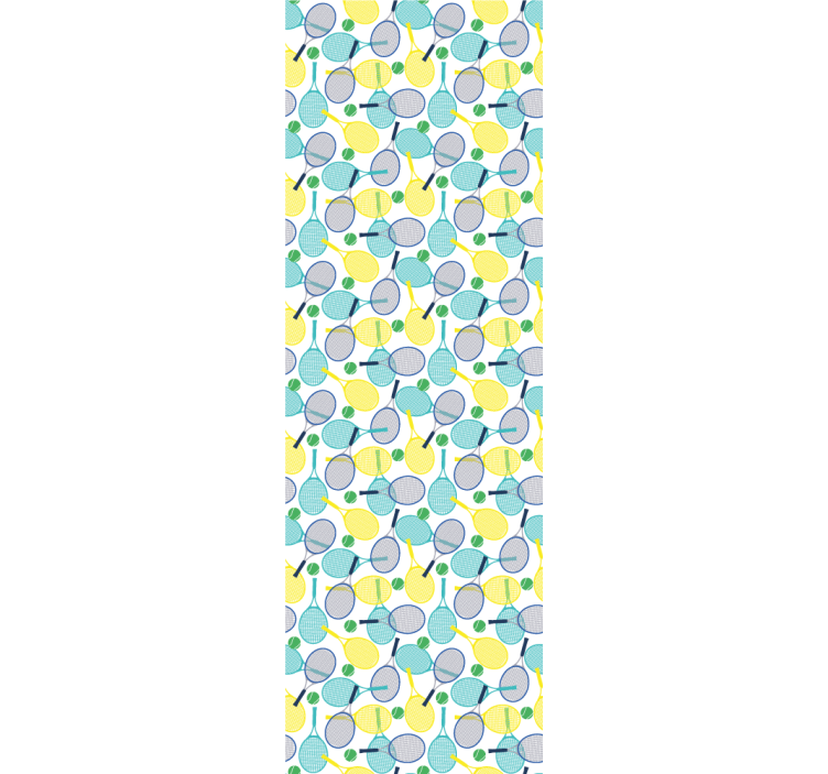 Teenage bedroom roller blind with vibrant racket designs - TenStickers