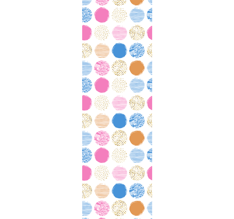 Teenage bedroom roller blind with colorful dot pattern - TenStickers