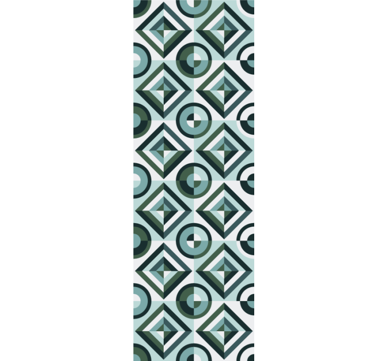 Teenage bedroom roller blind vintage tile design - TenStickers