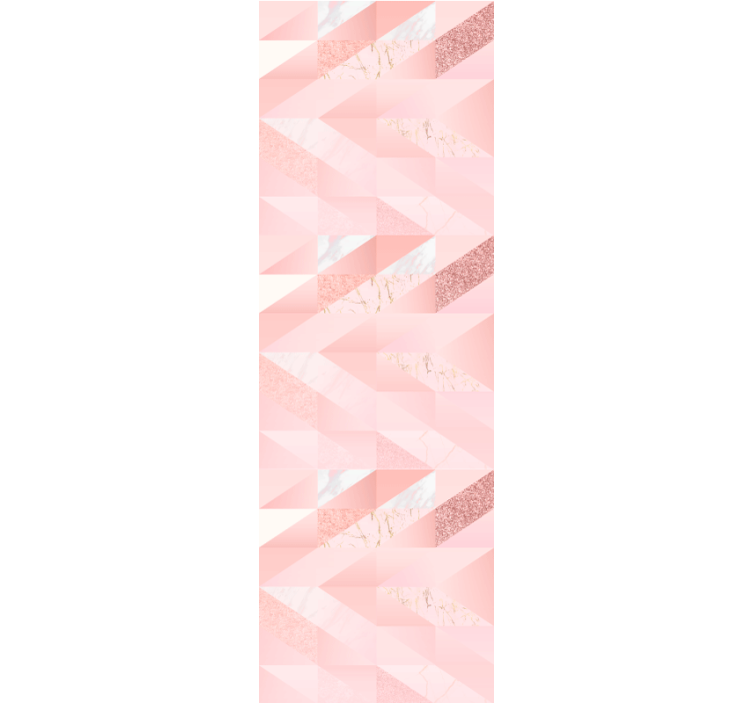 Teenage bedroom roller blind with pink geometric design - TenStickers