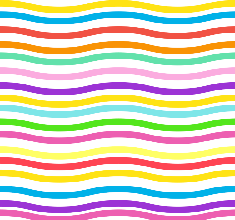 Teenage bedroom roller blind with colorful stripe design - TenStickers