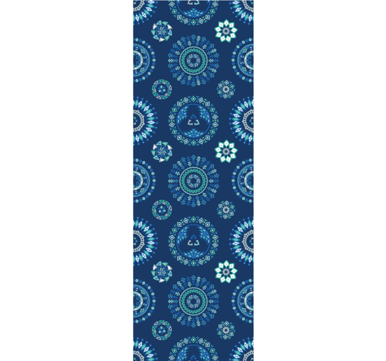 Teenage bedroom roller blind blue abstract design - TenStickers