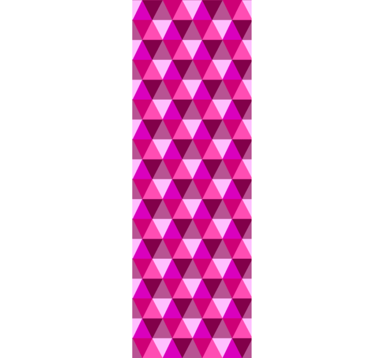 Teenage bedroom roller blind fuchsia geometric - TenStickers