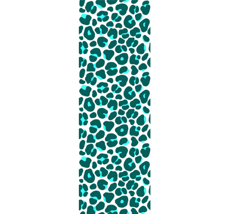 Teenage bedroom roller blind in blue black neon leopard - TenStickers