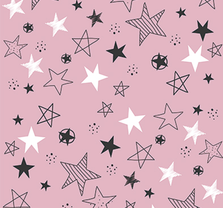 Teenage bedroom roller blind pink stars - TenStickers