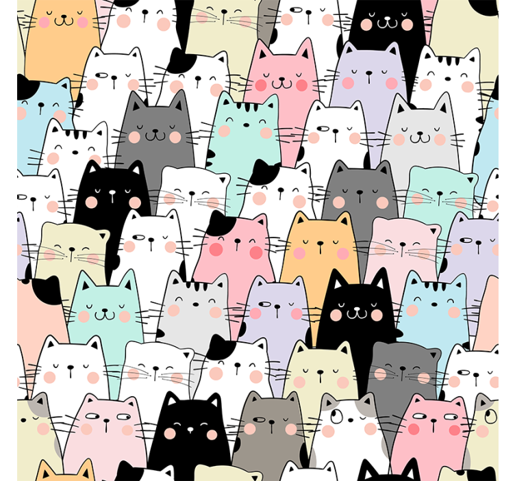 Teenage bedroom roller blind for cats - TenStickers