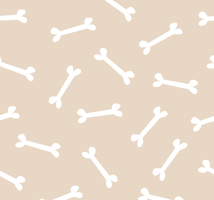 Teenage bedroom roller blind with dog bones on beige - TenStickers