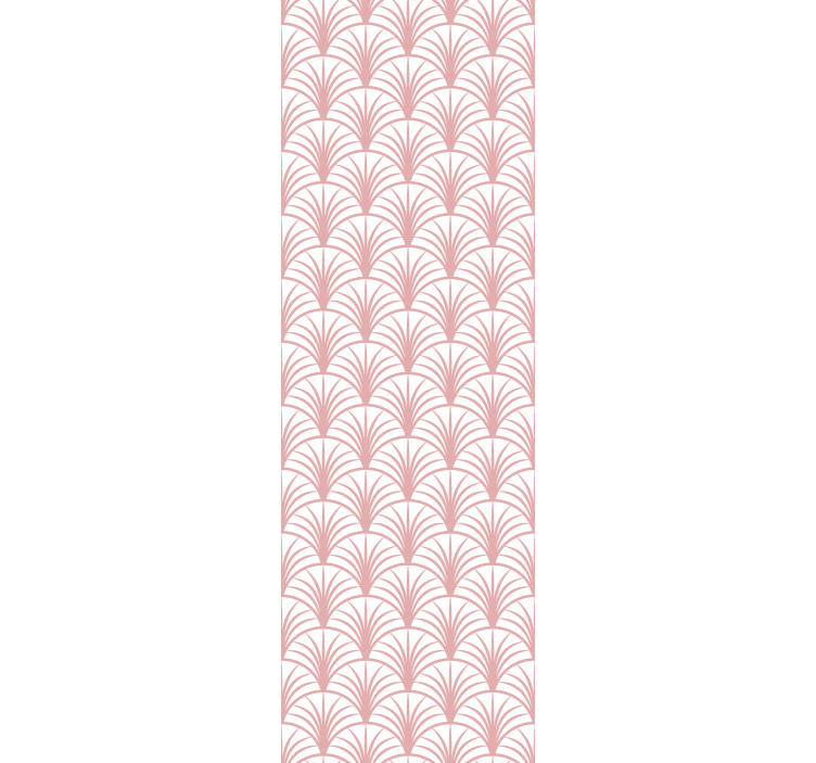 Modern roller blind with pink fan patterns - TenStickers