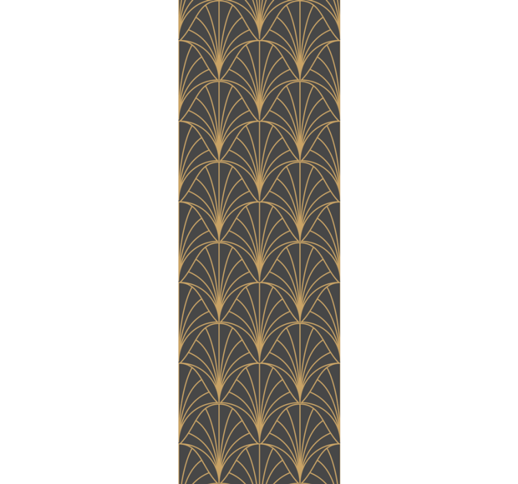 Modern roller blind with elegant gold designs - TenStickers