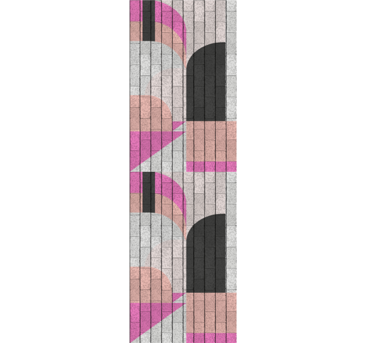 Modern roller blind with abstract brick patterns - TenStickers