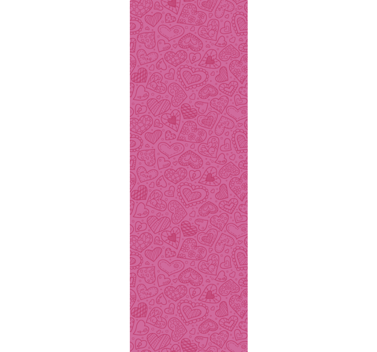 Modern roller blind with mixed hearts pattern - TenStickers