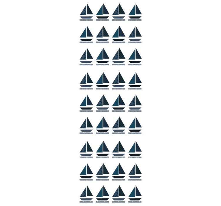 Modern roller blind sailboat fabric pattern - TenStickers
