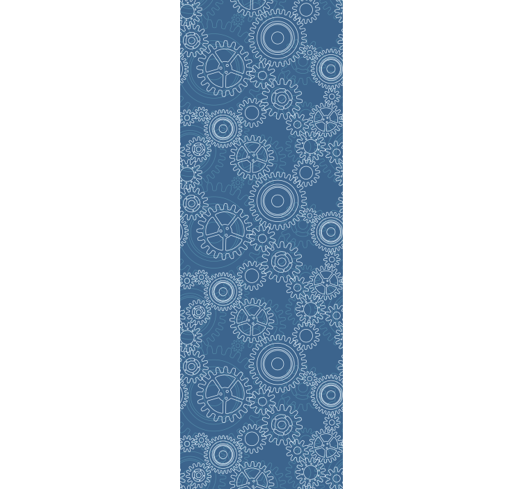 Modern roller blind with 3d mechanical chains design - TenStickers