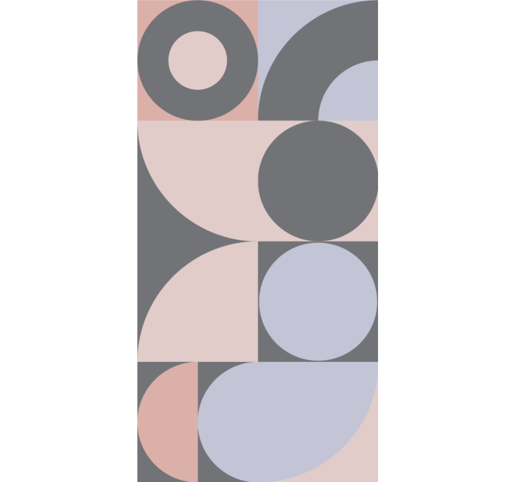 Modern roller blind with geometric circles pattern - TenStickers
