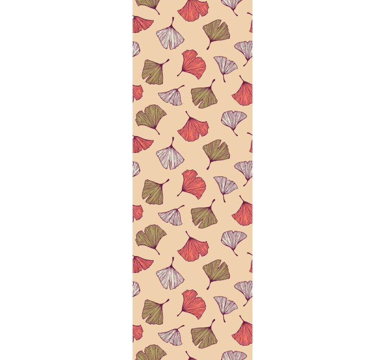Modern roller blind colorful ginkgo leaves - TenStickers