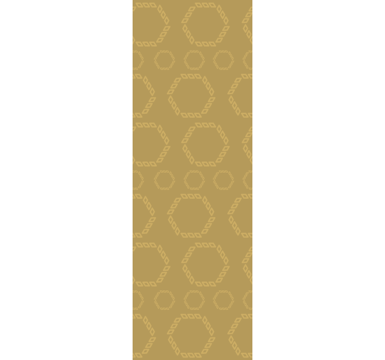 Modern roller blind with gold hexagon patterns - TenStickers