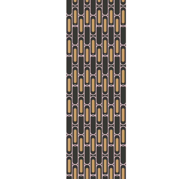 Modern roller blind in brown and pink geometric pattern - TenStickers