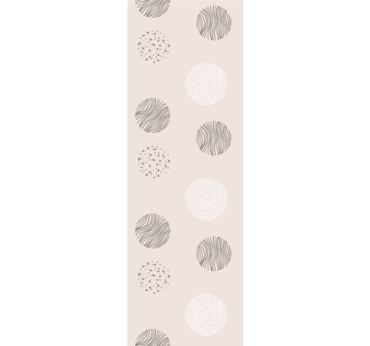 Modern roller blind gray circle line texture pattern - TenStickers