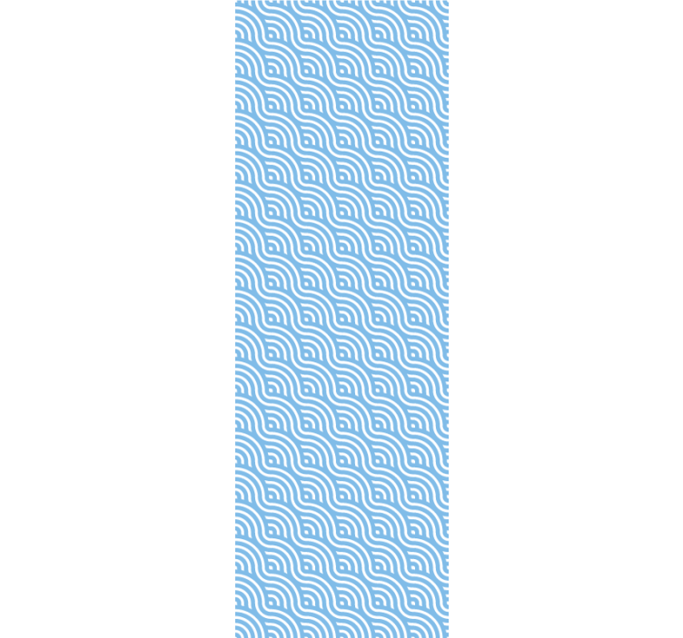 Modern roller blind small blue waves - TenStickers