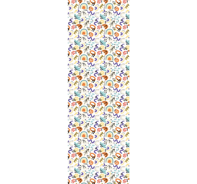 Modern roller blind organic flat abstract design - TenStickers