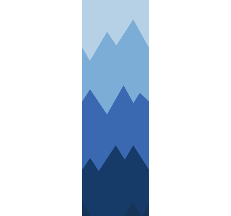 Modern roller blind in white and blue quilted design - TenStickers