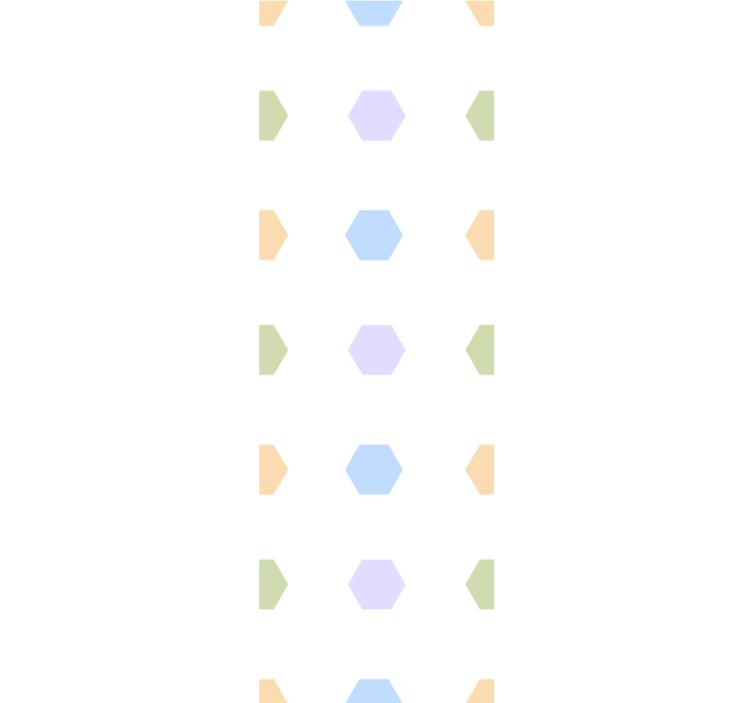 Modern roller blind multicolor hexagons light background - TenStickers