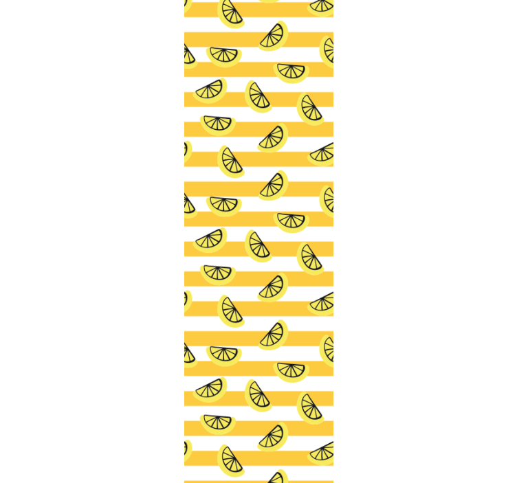 Modern roller blind with lemon symbols design - TenStickers