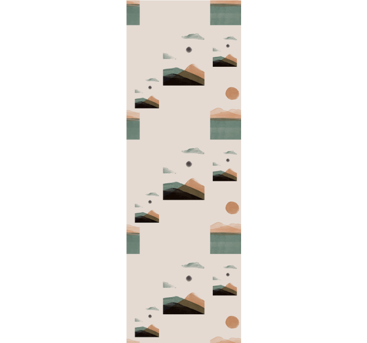Modern roller blind abstract mountains design - TenStickers