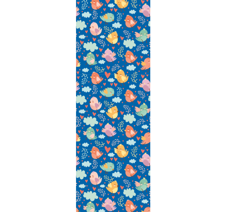 Modern roller blind with cute flying birds design - TenStickers