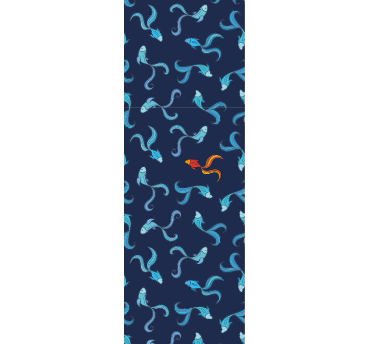 Modern roller blind orange fish unique design - TenStickers