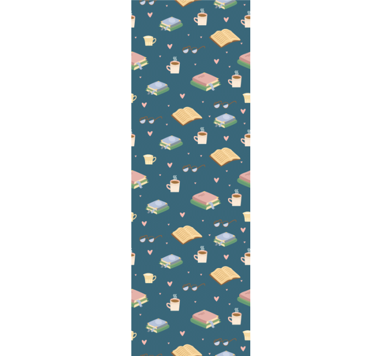 Modern roller blind for tea, books, and coffee - TenStickers
