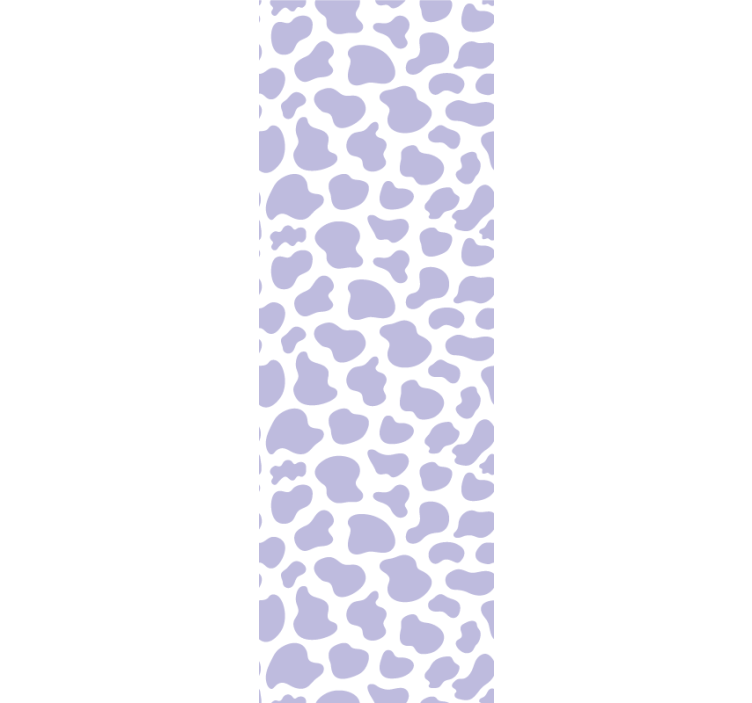 Modern roller blind in purple cow print - TenStickers