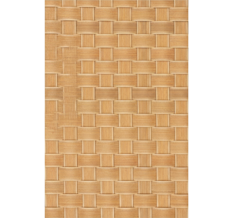 Texture and pattern roller blind natural wicker grid - TenStickers