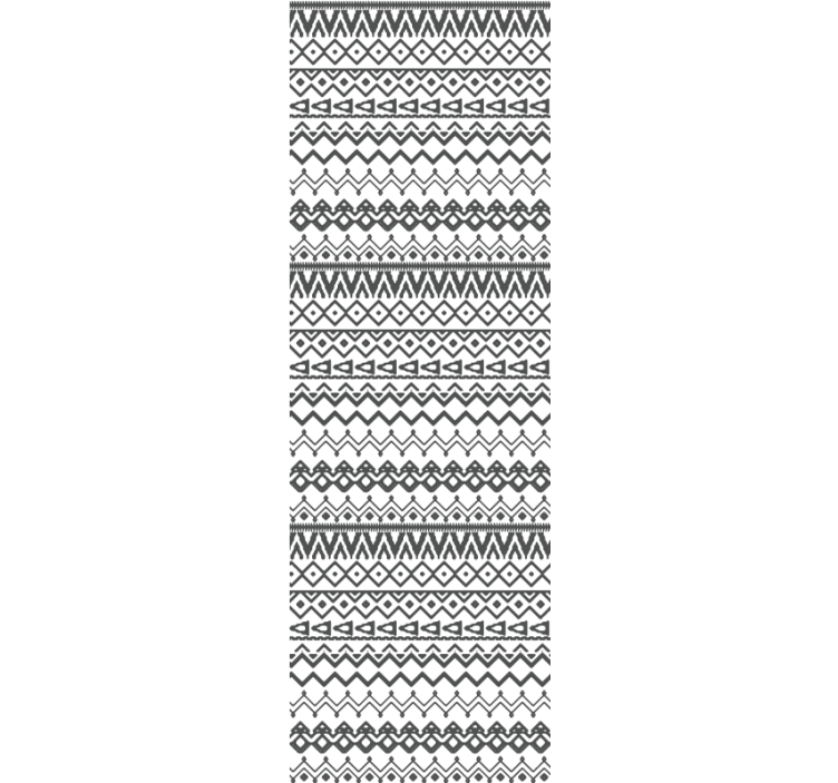 Black roller blind with hand-drawn tribal design - TenStickers
