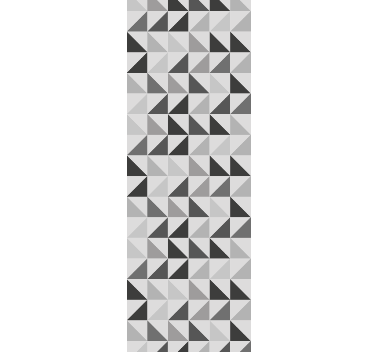 Gray roller blind with geometric triangles design - TenStickers