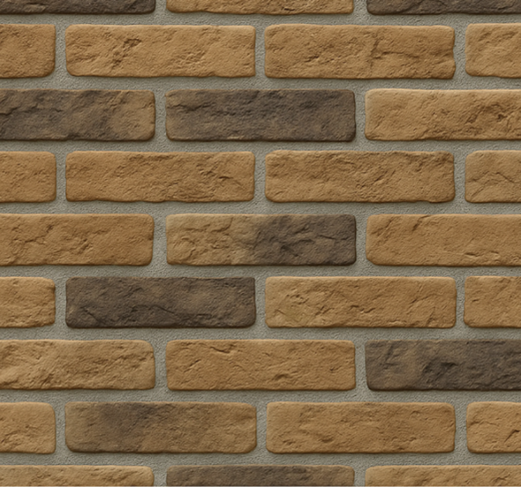 Living room roller blind factory brick - TenStickers
