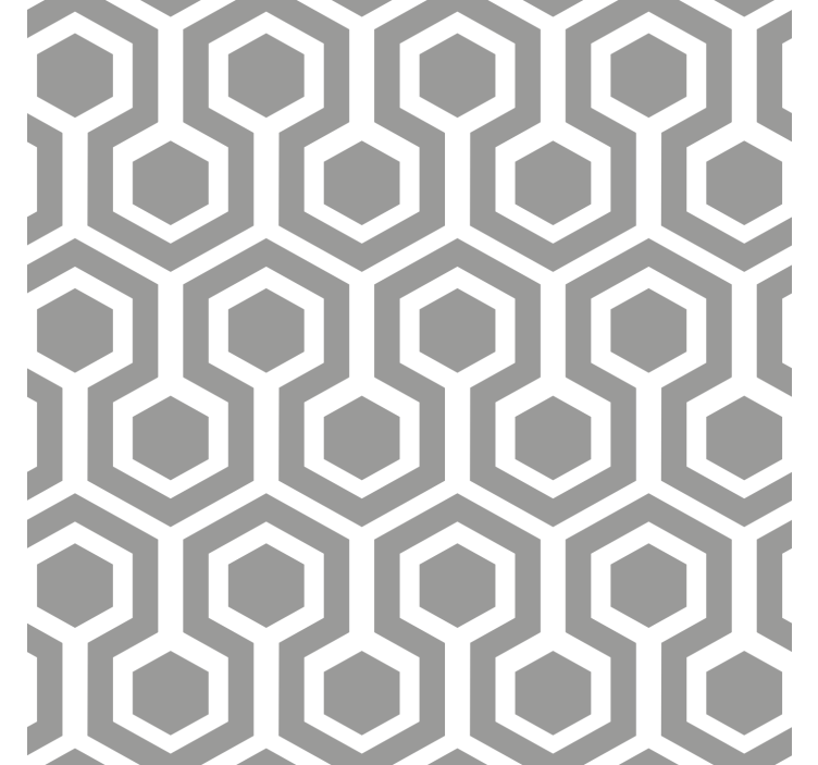 Gray roller blind with hexagonal gray pattern - TenStickers