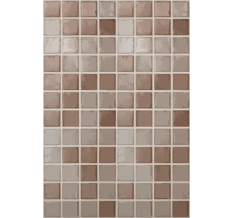 Beige roller blind with ceramic squares pattern - TenStickers