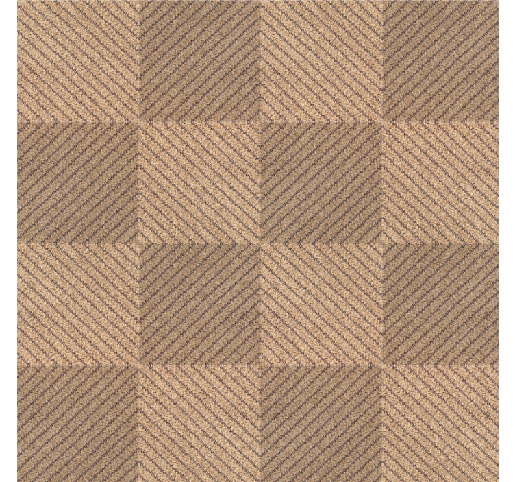 Beige roller blind with brown jute squares pattern - TenStickers
