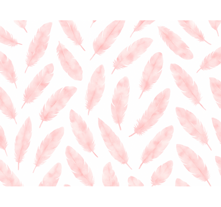 Pink roller blind with pink feather pattern - TenStickers