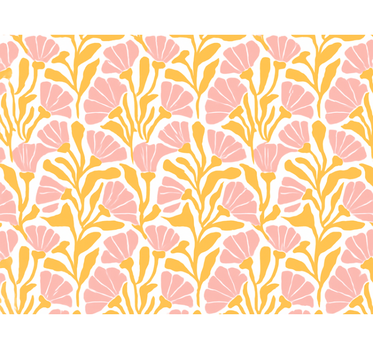 Pink roller blind modern colorful floral design - TenStickers