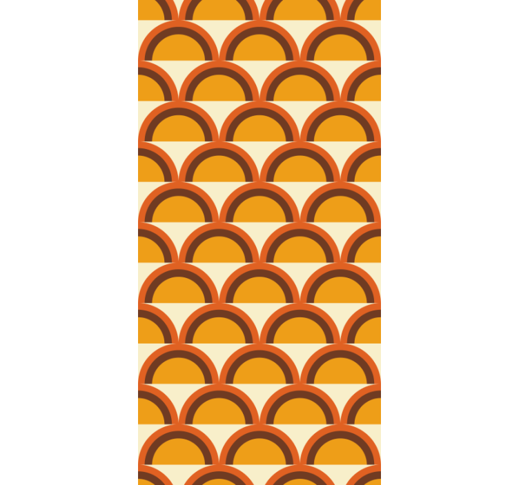 Yellow roller blind 1970s sunset retro arches - TenStickers