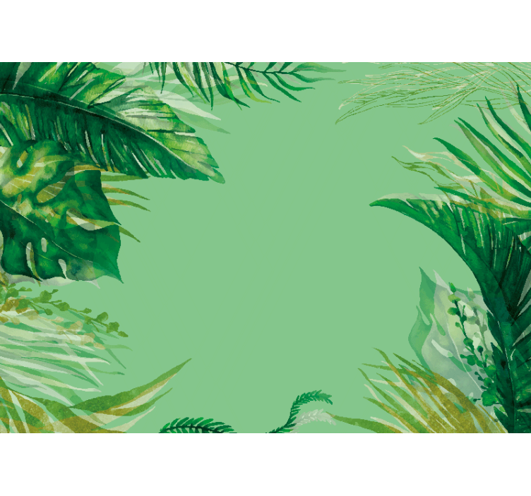 Kitchen roller blind hand painted banana leaves - TenStickers
