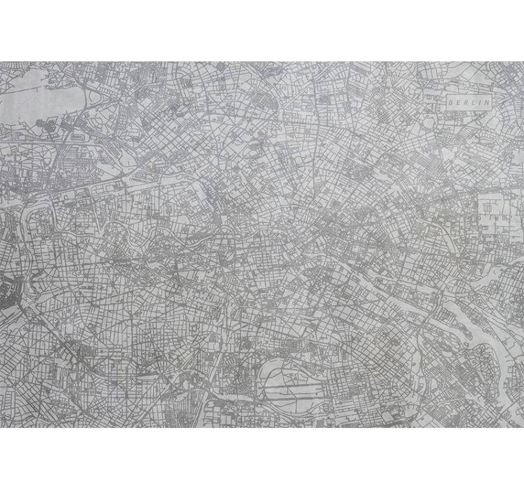 Kitchen roller blind city map berlin - TenStickers