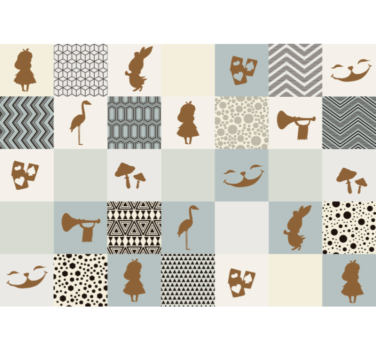 Kitchen roller blind alice in wonderland - TenStickers