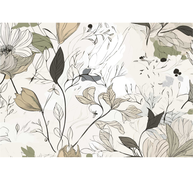 Kitchen roller blind with floral design - TenStickers