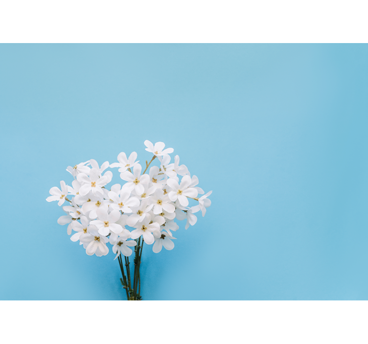 Kitchen roller blind jazmin blue background - TenStickers