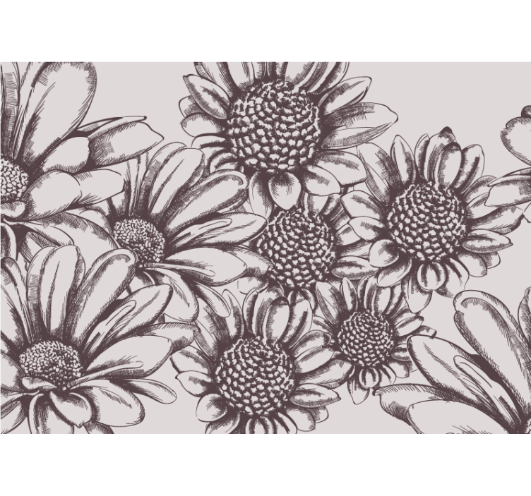 Old sunflowers kitchen roller blind - TenStickers