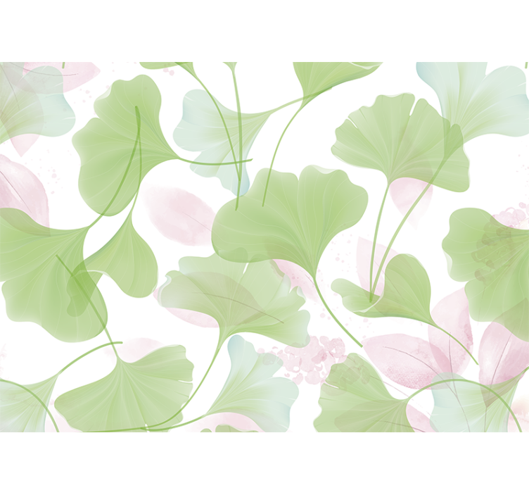 Kitchen roller blind glamour watercolor ginkgo leaves - TenStickers