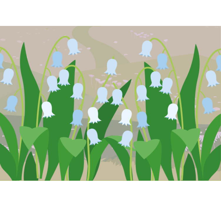 Kitchen roller blind beautiful snowdrops landscape - TenStickers